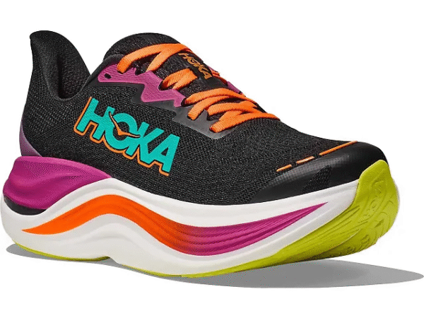 HOKA Skyward X BLACK / ELECTRIC AQUA