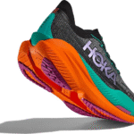HOKA Mach X 2 BLACK / ELECTRIC AQUA